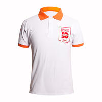 Custom printing logo white polo t shirt