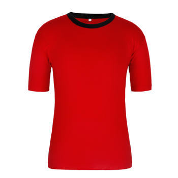 black collar red color blank shirt wholesale