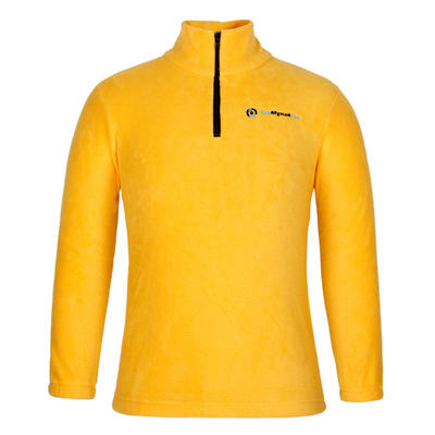 Fleece Quarter Zip Sweatshirts Yellow Color Polyester Cotton Fleece