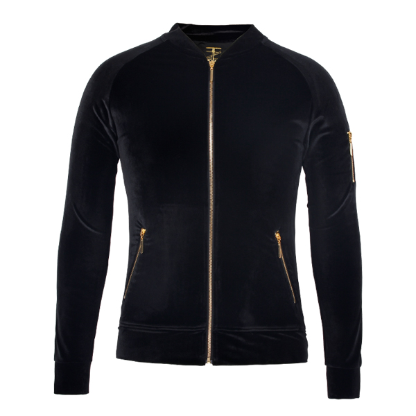 black jacket high-quality fashion pleuche