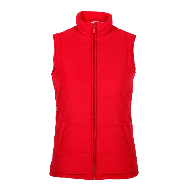 Women winter vest red color blank