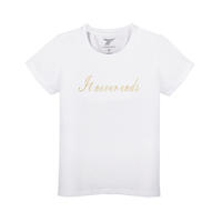 Brand Quality Tee Shirts With Logo Customize For Women High Quality Printing 5% Spandex 95% Cotton White T Shirt