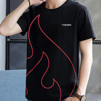 Brand Quality Black Printed High Quality Mens Pima Cotton Custom Printing T shirts with Logo